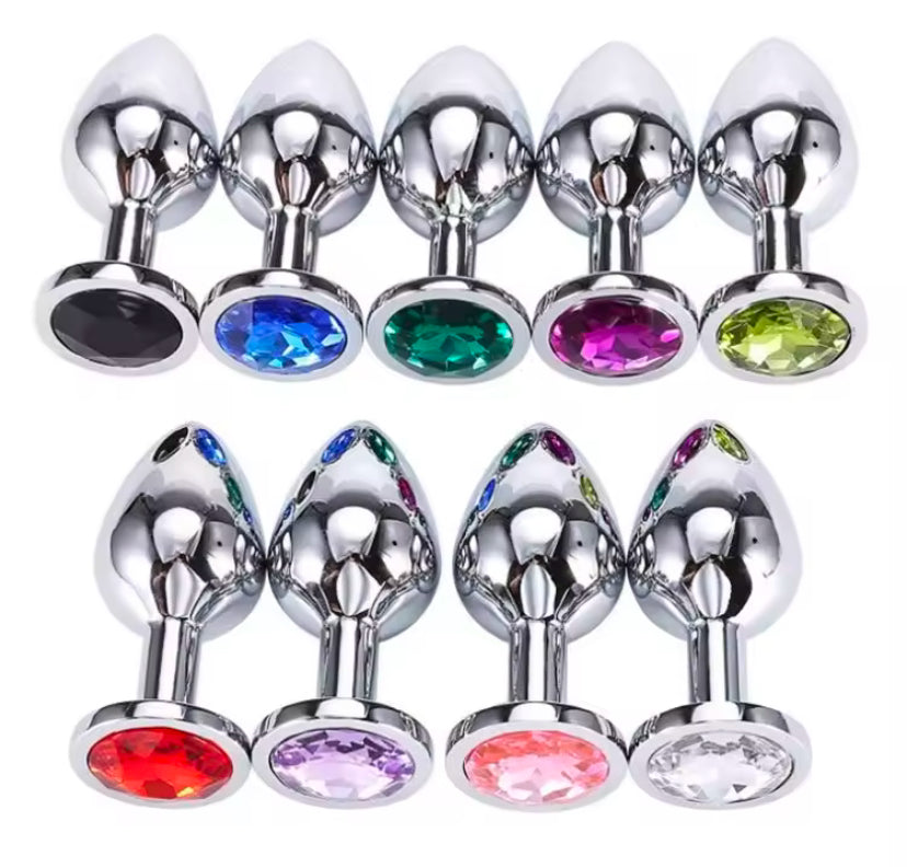 Metal Anal Plug Crystal Jewelry Butt Plug